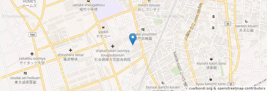 Mapa de ubicacion de さいたま市立植竹児童センター en 日本, 埼玉县, 埼玉市, 北区.