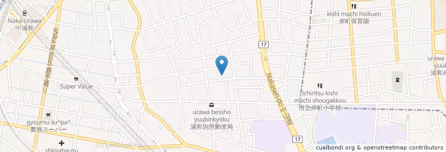 Mapa de ubicacion de さいたま市立浦和別所児童センター en Japan, Saitama Prefecture, Saitama, Minami Ward.