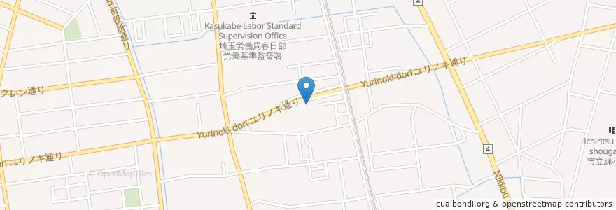 Mapa de ubicacion de ひかり第二幼稚園 en 日本, 埼玉県, 春日部市.