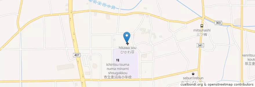 Mapa de ubicacion de ひかわ荘 en Japan, 埼玉県, 熊谷市.