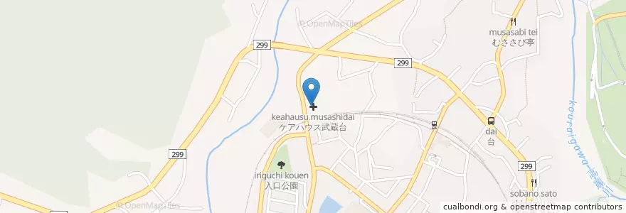 Mapa de ubicacion de ケアハウス武蔵台 en اليابان, 埼玉県, 日高市.