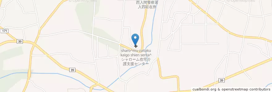 Mapa de ubicacion de シャローム在宅介護支援センター en Giappone, Prefettura Di Saitama, 坂戸市.