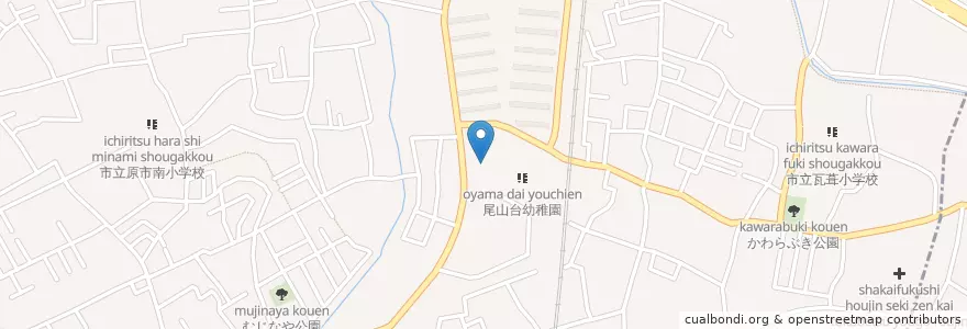 Mapa de ubicacion de 上尾尾山台郵便局 en ژاپن, 埼玉県, 上尾市.