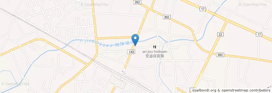 Mapa de ubicacion de 上里郵便局 en 日本, 埼玉县, 児玉郡, 上里町.