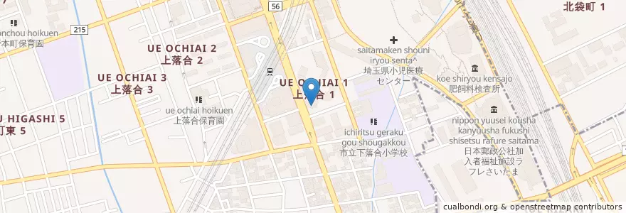 Mapa de ubicacion de 与野ハウス内郵便局 en Japón, Prefectura De Saitama, Saitama, Barrio Chūō.