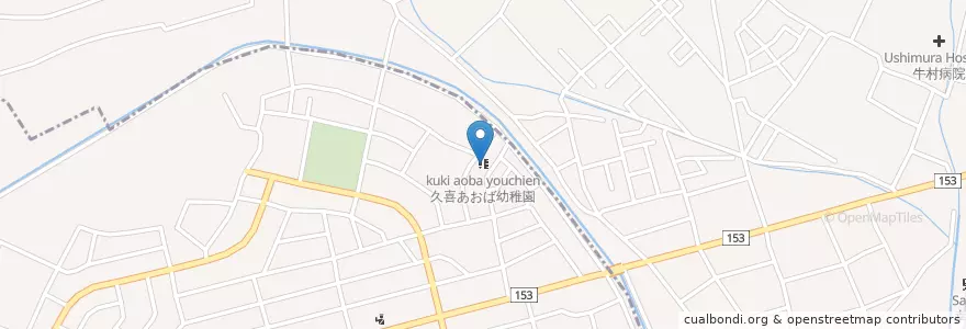 Mapa de ubicacion de 久喜あおば幼稚園 en Japan, Saitama Prefecture, Satte.