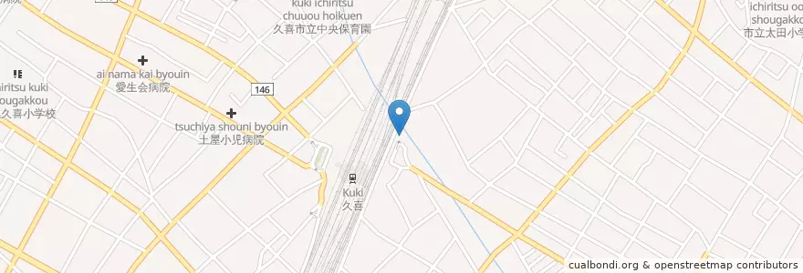 Mapa de ubicacion de 久喜警察署久喜駅東口交番 en 日本, 埼玉県, 久喜市.