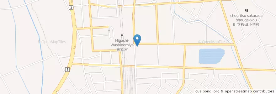 Mapa de ubicacion de 久喜警察署東鷲宮駅前交番 en اليابان, 埼玉県, 久喜市.
