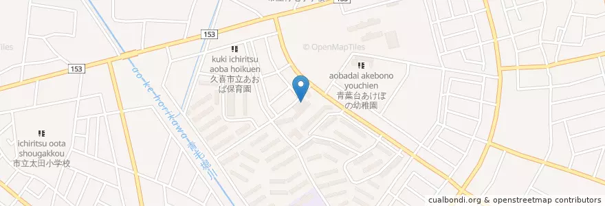 Mapa de ubicacion de 久喜青葉団地内郵便局 en 日本, 埼玉県, 久喜市.