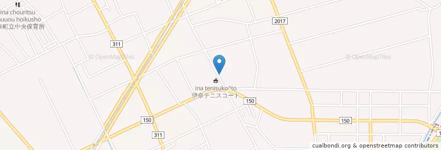 Mapa de ubicacion de Japan Post en Japan, Saitama Prefecture, 北足立郡, 伊奈町.