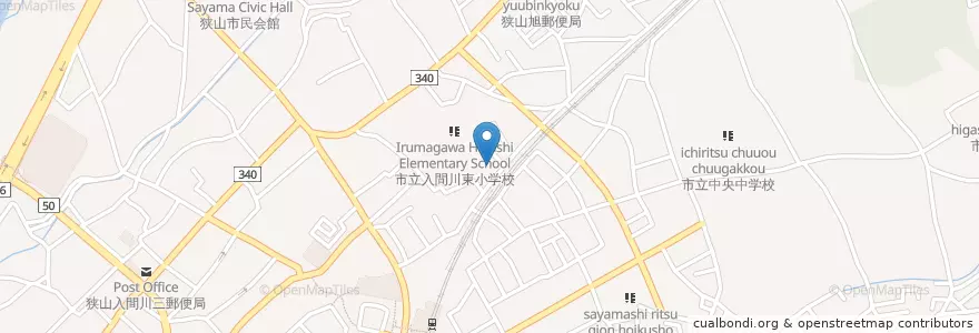 Mapa de ubicacion de 入間川幼稚園 en Giappone, Prefettura Di Saitama, 狭山市.