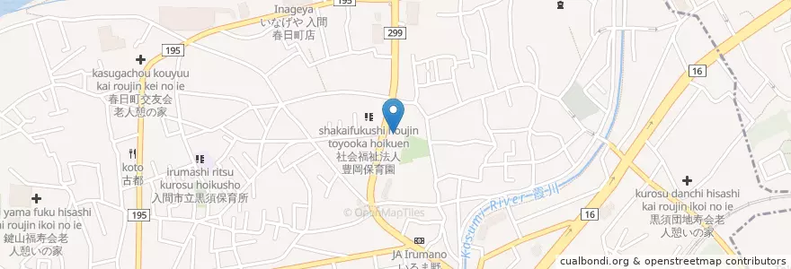 Mapa de ubicacion de 入間黒須郵便局 en 일본, 사이타마현, 入間市.