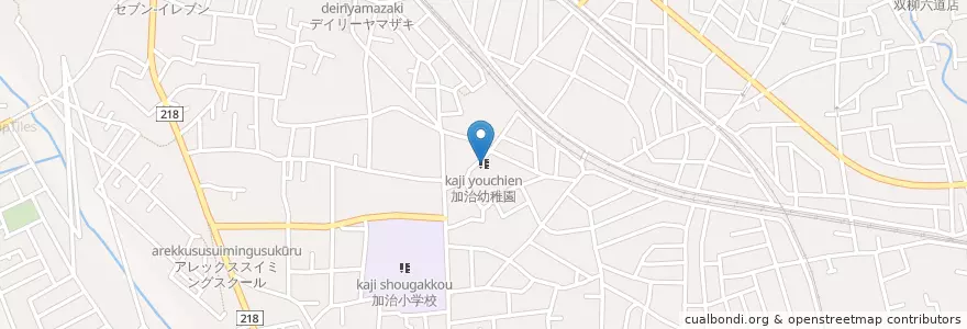 Mapa de ubicacion de 加治幼稚園 en اليابان, 埼玉県, 飯能市.