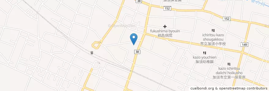 Mapa de ubicacion de 加須市立中央図書館 en Japonya, 埼玉県, 加須市.