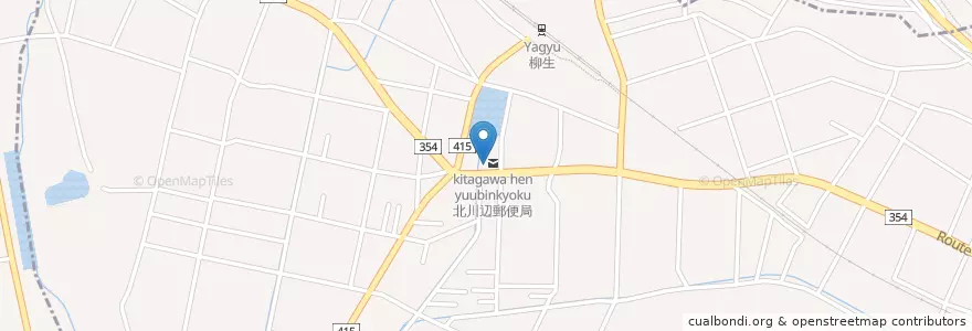 Mapa de ubicacion de 北川辺郵便局 en اليابان, 埼玉県, 加須市.