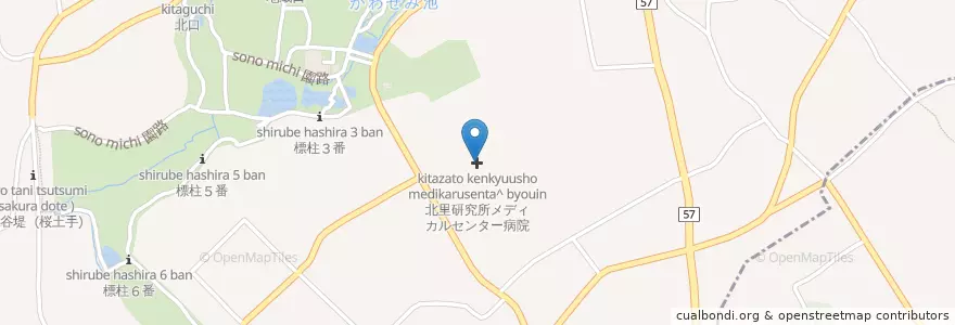 Mapa de ubicacion de 北里研究所メディカルセンター病院 en Japon, Préfecture De Saitama, 北本市.