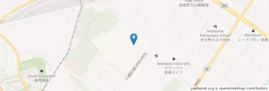 Mapa de ubicacion de 十文字学園女子大学（人間生活学部） en اليابان, 埼玉県, 新座市.