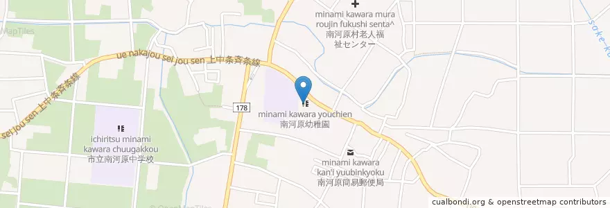 Mapa de ubicacion de 南河原幼稚園 en Япония, Сайтама, 行田市.
