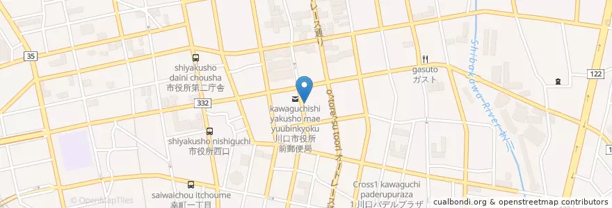 Mapa de ubicacion de 南青木保育所 en Japan, 埼玉県, 川口市.