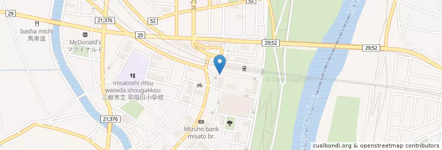 Mapa de ubicacion de 吉川警察署三郷駅前交番 en 日本, 埼玉県, 三郷市.