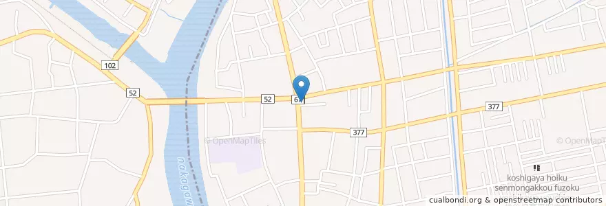 Mapa de ubicacion de 吉川警察署吉川交番 en اليابان, 埼玉県, 吉川市.