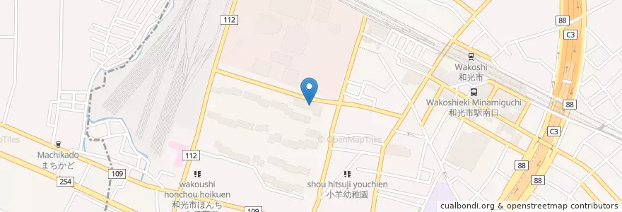 Mapa de ubicacion de 和光市図書館 en ژاپن, 埼玉県, 和光市.