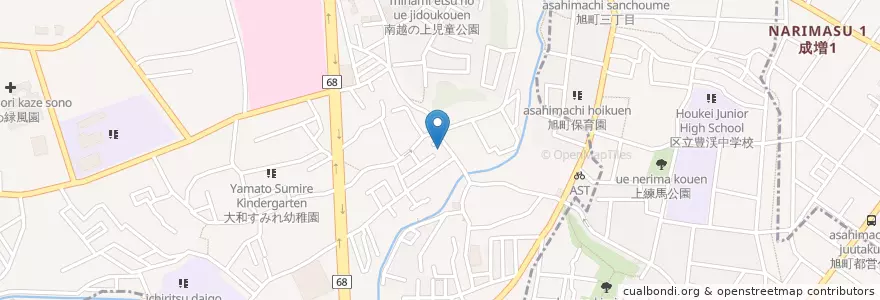 Mapa de ubicacion de 和光白子南郵便局 en Japão, 埼玉県, 和光市.