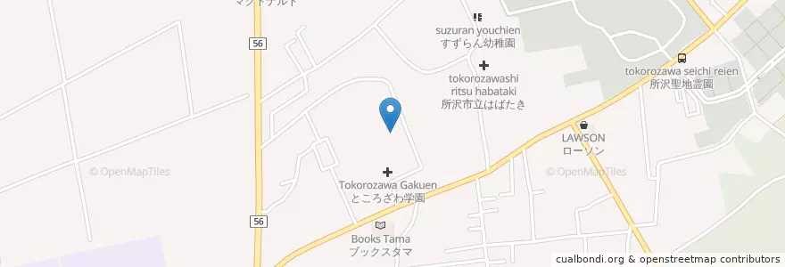 Mapa de ubicacion de 国立秩父学園 en Japan, 埼玉県, 所沢市.