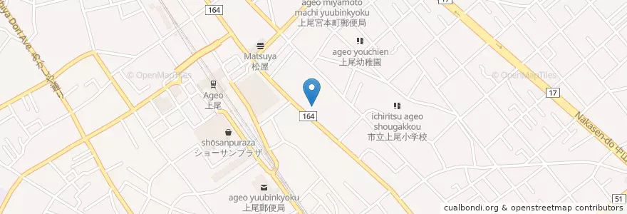 Mapa de ubicacion de 在宅介護支援センターふれあいあげお en 日本, 埼玉县, 上尾市.