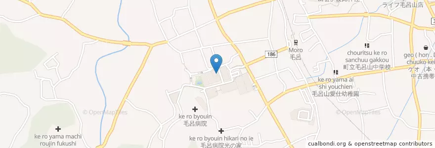 Mapa de ubicacion de 埼玉医科大学内簡易郵便局 en Japão, 埼玉県, 入間郡, 毛呂山町.