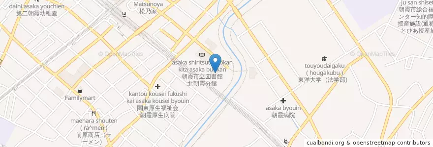 Mapa de ubicacion de 埼玉県朝霞県土整備事務所 en Japão, 埼玉県, 朝霞市.