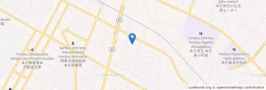Mapa de ubicacion de 埼玉県本庄農林振興センター en Jepun, 埼玉県, 本庄市.