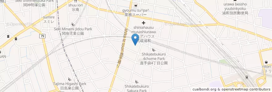Mapa de ubicacion de 埼玉県身体障害者共同作業所 en 日本, 埼玉县, 埼玉市, 南区.