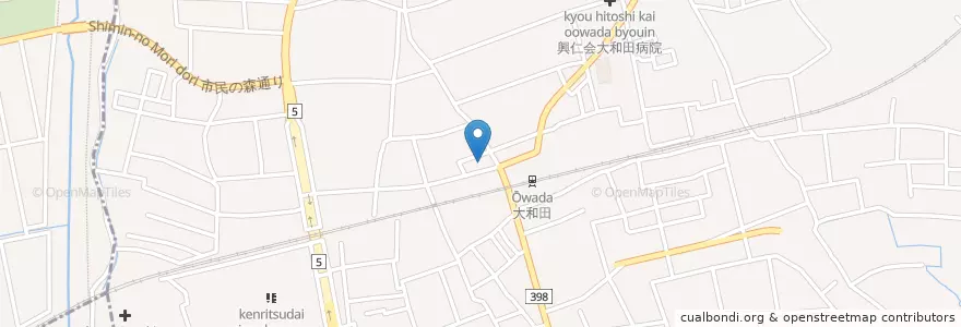 Mapa de ubicacion de 大和田駅前郵便局 en 日本, 埼玉县, 埼玉市, 見沼区.