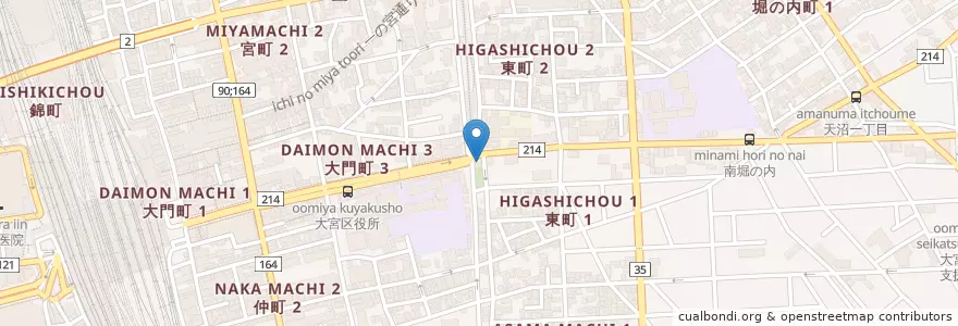 Mapa de ubicacion de 大宮警察署参道交番 en 日本, 埼玉県, さいたま市, 大宮区.