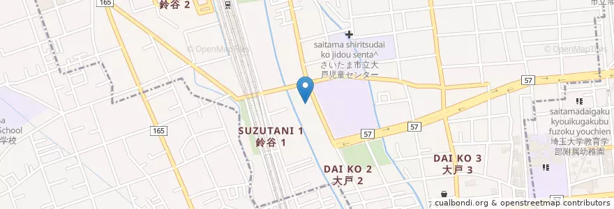 Mapa de ubicacion de 大戸保育園 en Giappone, Prefettura Di Saitama, さいたま市, 中央区.