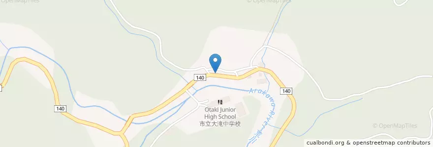 Mapa de ubicacion de 大滝郵便局 en Japan, 埼玉県, 秩父市.
