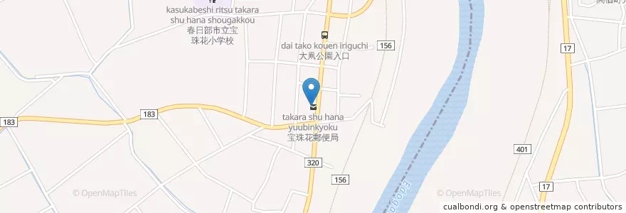 Mapa de ubicacion de 宝珠花郵便局 en 日本, 埼玉县, 野田市.