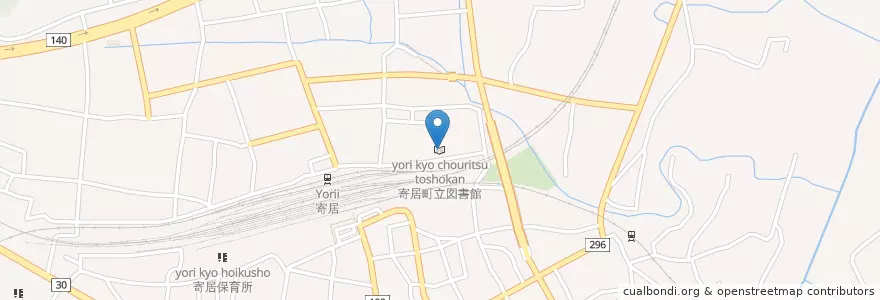Mapa de ubicacion de 寄居町立図書館 en Japan, Präfektur Saitama, 大里郡, 寄居町.