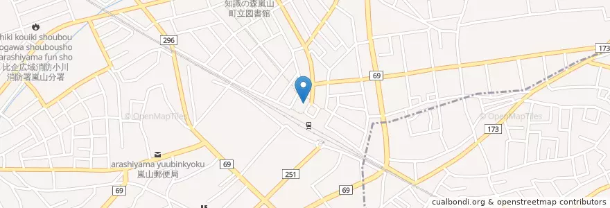 Mapa de ubicacion de 小川警察署武蔵嵐山駅前交番 en Japan, Präfektur Saitama, 比企郡, 嵐山町.