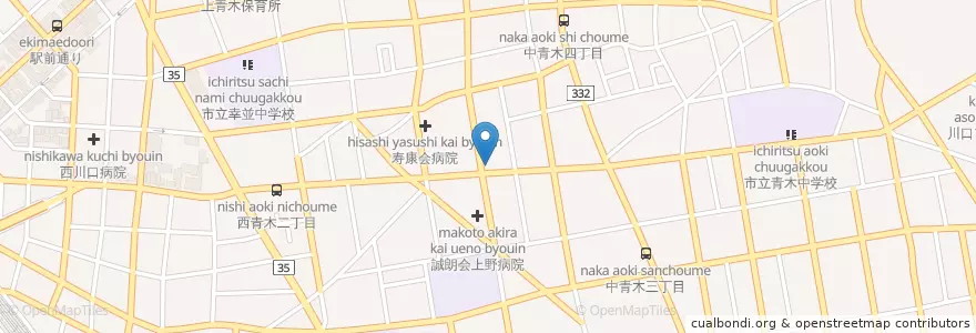 Mapa de ubicacion de 川口市老人介護支援センターさいわい en Japan, Saitama Prefecture, Kawaguchi.