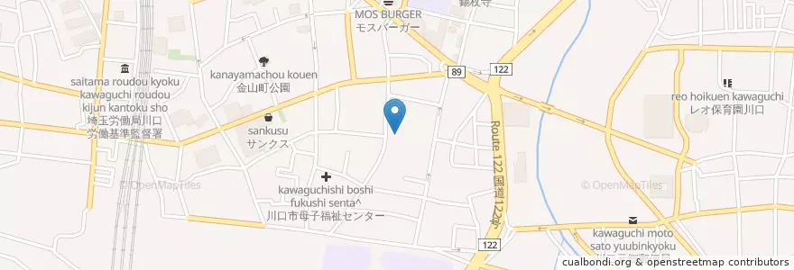 Mapa de ubicacion de 川口市老人福祉センター本町たたら荘 en Japón, Prefectura De Saitama, 川口市.