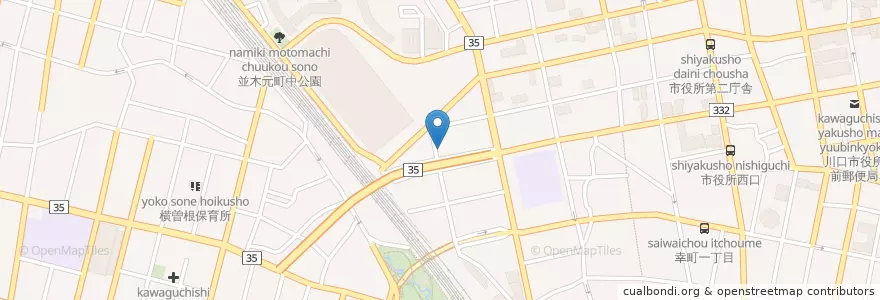 Mapa de ubicacion de 川口文化幼稚園 en 日本, 埼玉県, 川口市.