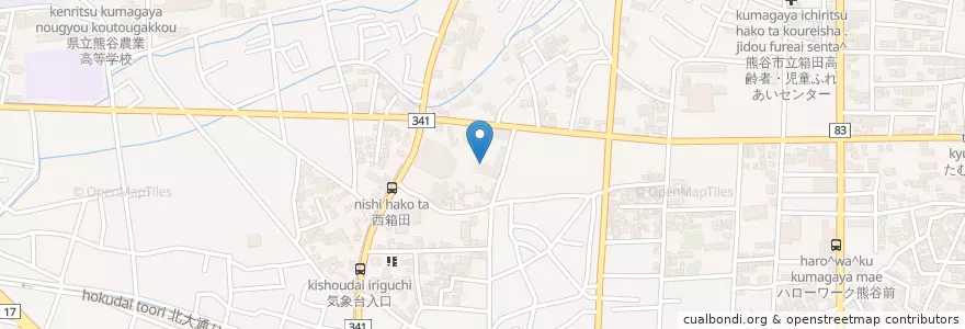 Mapa de ubicacion de 川越少年刑務所熊谷拘置支所 en Japon, Préfecture De Saitama, 熊谷市.