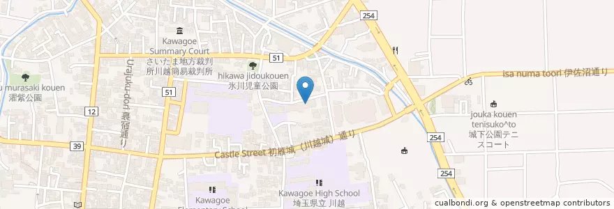Mapa de ubicacion de 川越市立みよしの授産学園 en Japan, 埼玉県, 川越市.
