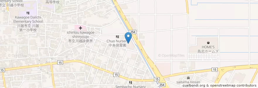 Mapa de ubicacion de 川越市総合福祉センター en Japan, Präfektur Saitama, 川越市.