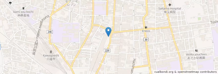 Mapa de ubicacion de 川越警察署本川越駅前交番 en Japón, Prefectura De Saitama, 川越市.