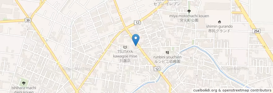 Mapa de ubicacion de 川越警察署神明町交番 en 日本, 埼玉県, 川越市.