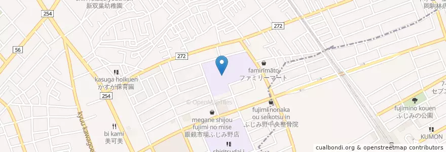Mapa de ubicacion de 市立亀久保小学校 en Japan, Saitama Prefecture, Fujimino.