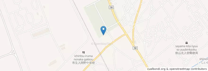 Mapa de ubicacion de 狭山市立入間野小学校 en 日本, 埼玉県, 狭山市.